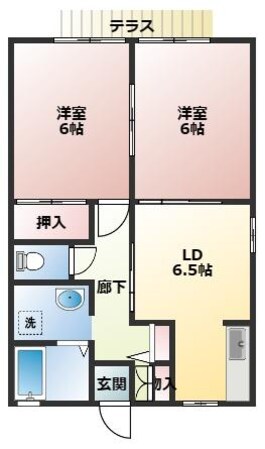 川内駅 徒歩47分 1階の物件間取画像